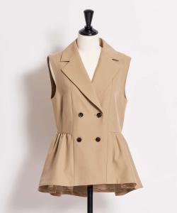 Двойной жилет с баской Noela, цвет Beige