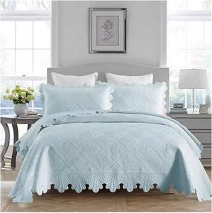 Generic Стеганое хлопковое покрывало с вышивкой, комплект постельного белья, модель XK001