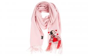 Moschino Вязаный шарф женский розовый