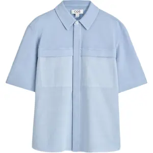 COS Мужская рубашка светло-голубого цвета