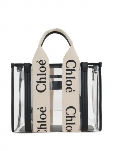 Маленькая сумка-тоут Woody CHLOÉ, белый