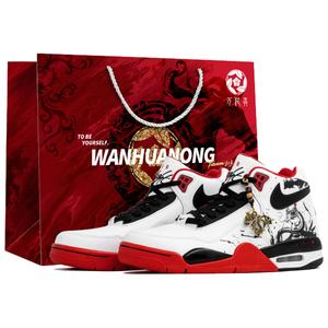 Легендарные баскетбольные кроссовки Flight Legacy Vintage Unisex Mid top Black/Red Nike, красный черный белый