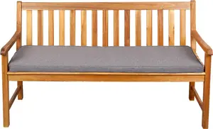 Подушка на сиденье для скамеек, садовых качелей и сидений, гладкая. FK5 (120x60x5, светло-серая) POOM