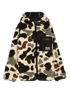 Толстовка на молнии с камуфляжным принтом Market, нейтральный