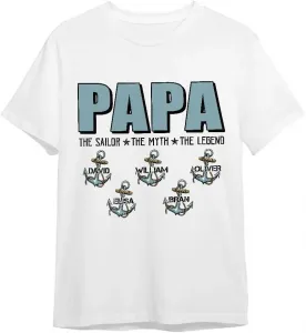 Футболка для папы-моряка с якорями