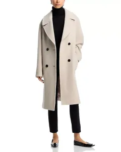 Двубортное пальто - эксклюзив Aqua, белый