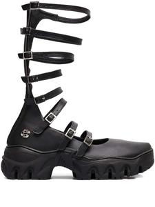 Балетки со шнуровкой и ремешками Rombaut, черный