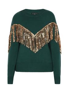 Пуловер faina, темно-зеленый