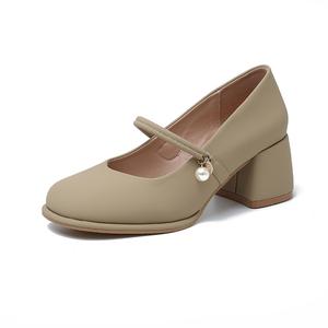 Yue Elsa Женские туфли на массивном каблуке в подарочной коробке - светло-зеленые, цвет Light Green