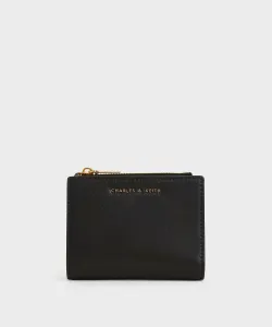 Миниатюрный кошелек на молнии сверху Charles & Keith, цвет Black