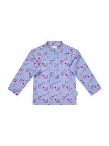 Sterntaler Купальная футболка с длинными рукавами и радужным рисунком синего цвета