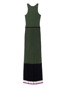 Платье макси в рубчик с плиссировкой La DoubleJ, зеленый