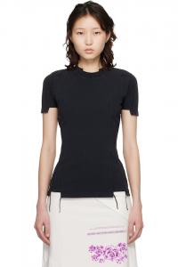 Разрезанная детская футболка Vetements, черный