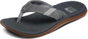 Мужские вьетнамки REEF Santa Ana, поддержка свода стопы, водостойкие, подошва не оставляет следов, серый