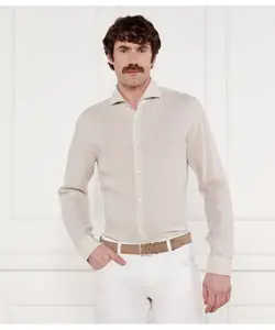 Льняная рубашка Пай-в Slim fit Joop!, бежевый