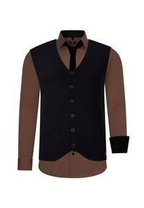 Рубашка с жилетом и галстуком RUSTY NEAL, синий