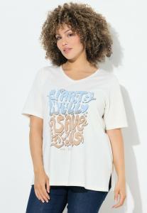 Футболка Ulla Popken ART WILL SAVE US SHORT SLEEVE GRAPHIC , Off White/White