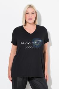 ULLA POPKEN Женская функциональная рубашка быстросохнущая с V-образным вырезом и коротким рукавом