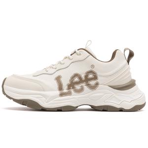 Дышащие утолщенные кроссовки для увеличения роста мужские Low top Lee, бежевый