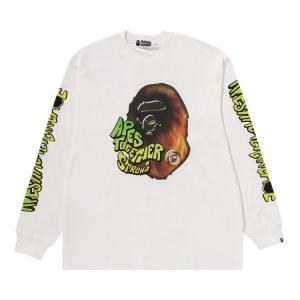 Футболка BAPE Sport Graphic Long-Sleeve Tee, White