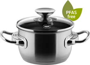 Кастрюля со стеклянной крышкой, 16, 20 или 24 см, нержавеющая сталь, полированная - Injoy без ПФАС Berndes