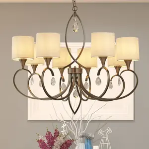 Прожекторный люстра Подвесной светильник Alberto, 8 ламп E14 1 шт. Классическая атмосфера Searchlight, Antikmessing, Klar und Hafermehl