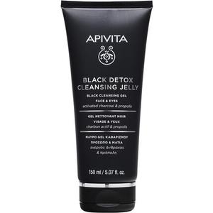 Чёрный детокс очищающий желе для лица и глаз 150мл, Apivita