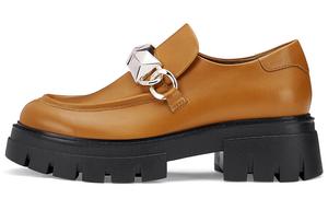 Туфли на платформе женские низкие коричневые Ash