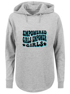 Толстовка большого размера с надписью Международный женский день: сила и власть девушек серого цвета F4NT4STIC