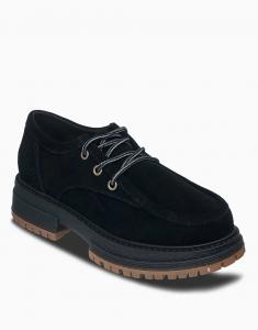 Низкие кожаные кроссовки Roxy Work it черного цвета