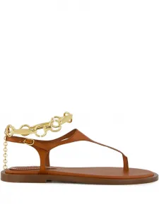 Сандалии с цепочкой ZIMMERMANN, коричневый