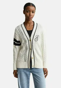 Кардиган varsity с косами Gant, Eggshell