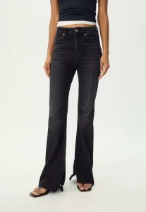 Расклешенные джинсы schlag Stradivarius, Mottled Black