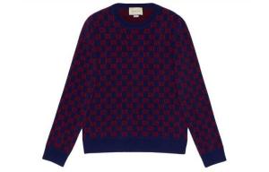 Кашемировый свитер мужской темно-синий Gucci, темно-синий