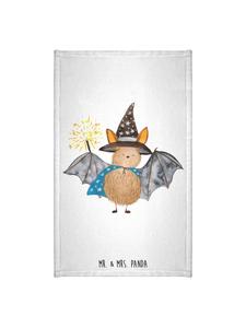 Mr. & Mrs. Panda Гостевое полотенце с изображением летучей мыши и волшебника, без надписи, белого цвета