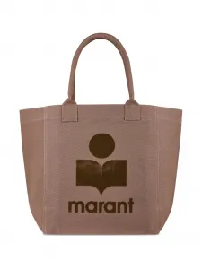 Сумка-шоппер с вышитым логотипом Yenky ISABEL MARANT, коричневый
