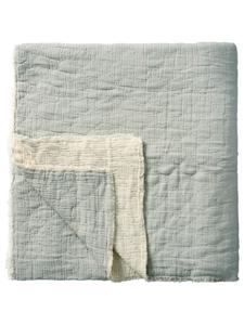 IB Laursen Двуслойный пододеяльник из ткани двойного плетения с клетчатой вышивкой пыльно-голубого цвета