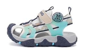 Детские сандалии с низким верхом, дышащие, противоскользящие и износостойкие BOBDOG, бежевый/темно-синий