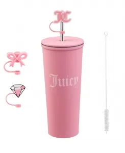 Набор из 6 стаканов из нержавеющей стали Juicy Couture, ярко-розовый