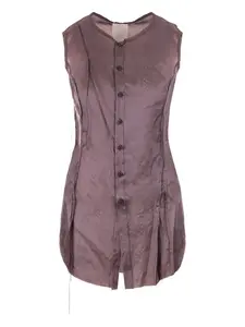 Топ с застежкой на пуговицы спереди и необработанным краем PHAEDO STUDIOS, фиолетовый
