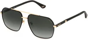 Солнцезащитные очки Police SPLQ85, розовое золото с полуматовыми черными элементами, размер 61, Rose Gold With Semi Matt Black Parts