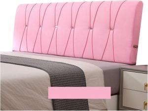 Подушка-подголовник для кровати LIANGJUN, мягкая подушка для чтения, поясничная подушка, размер Full, Extra Large, моющийся чехол из сверхтонкого волокна для кровати без изголовья. CHIAPERINI, Dark Pink