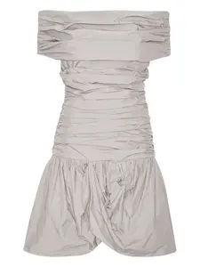 Платье мини со сборками ROTATE BIRGER CHRISTENSEN, серый