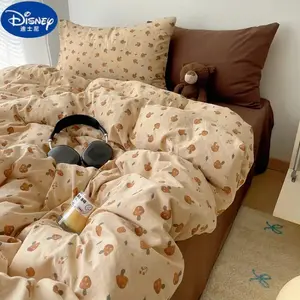 Disney Комплект постельного белья 1.5 м, 4 предмета: пододеяльник 180x220 см, простыня, 2 наволочки, цвет FH Little Mushroom, класс А для матери и ребенка