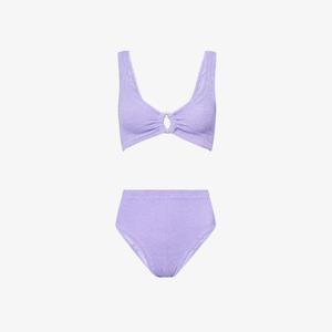 Купальник бикини Hunza G Nadine с декоративным кольцом, сиреневый