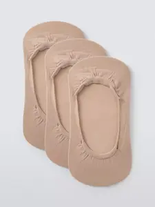 Носки John Lewis Microfibre Liner 3 шт, цвет almond