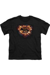 Футболка с коротким рукавом "Супермен: Космический щит" для детей Gildan, черный