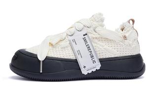 Кеды унисекс с низким верхом белого/черного цвета Smilerepublic