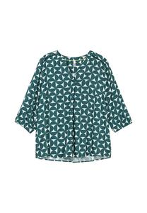 Туника с графическим принтом и рукавами 3/4 Sheego, цвет Tiefgr_n Gemustert