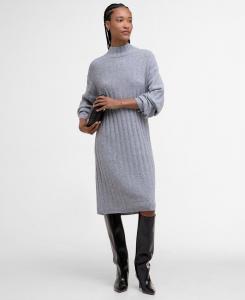 Женское миди-платье с воротником-стойкой Barbour, Grey